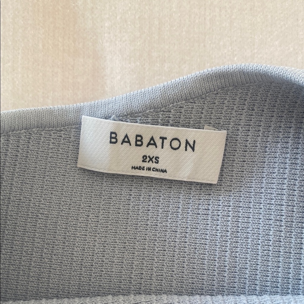 Babaton One-Shoulder Ribbed Top in Light Blue - Picture 4 of 5